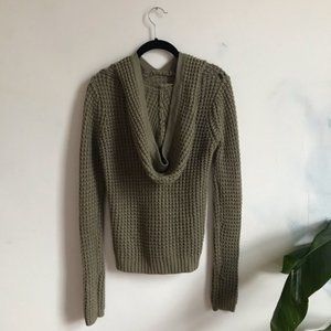 POL Waffle Knit Hoodie Sweater
